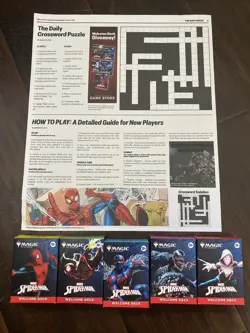 Magic The Gathering Spider-Man Deck SDCC 2025 Hasbro Complete Set 5 & Newspaper - Image 2