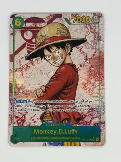 Monkey D Luffy SEC Alt Art OP13-118 Carrying On His Will One Piece TCG - Image 3