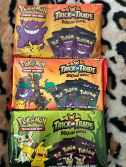 2022, 2023, 2024 Pokemon TCG Trick or Trade Booster Bundles-115 mini packs total 820650850783 - Image 1