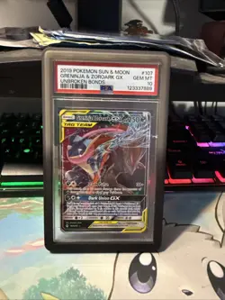 Pokemon TCG Greninja & Zoroark GX Unbroken Bonds 107/214 PSA 10 Gem Mint - Image 1