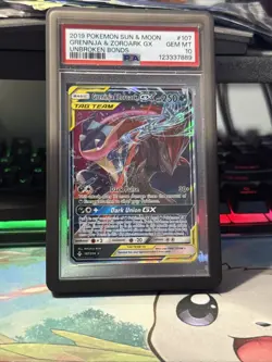 Pokemon TCG Greninja & Zoroark GX Unbroken Bonds 107/214 PSA 10 Gem Mint - Image 5