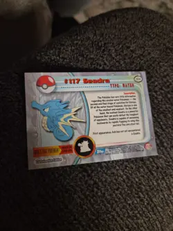Seadra #117 Topps Blue Label TV Animation Edition Non Holo Pokemon TCG 1999 - Image 2