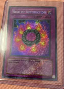 Ring of Destruction Secret Rare - RP02-EN066 Foil Bleed - Image 1