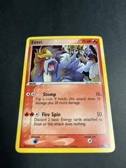 Pokemon TCG Entei POP Series 2 001/017 Holo Rare Card 2006 - Image 2