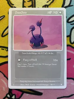 Pokepu v2 - DooDoo (Doduo) 34/77 - Derpy Pokemon Parody / Fan Art Card - Image 1