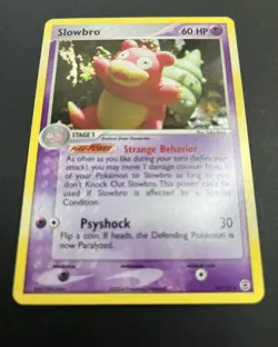 Pokemon TCG Slowbro 14/112 EX FireRed & LeafGreen Holo Rare 60HP Card 2004 - Image 3