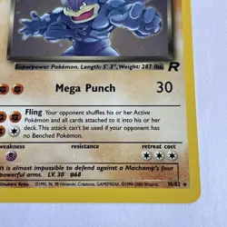 Pokemon -Team Rocket Dark Machamp Holo Rare Card 10/82 English 2000 Unlimited!! - Image 3