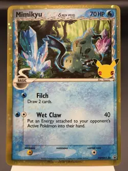 Mimikyu SWSH136 - Holo Promo - Celebrations Pokemon Card NM - Image 1