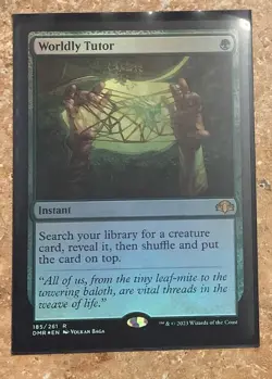 Worldly Tutor Instant Dominaria 185/261 R Foil Magic the Gathering Volkan Baga - Image 1