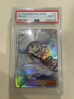 Pokemon Lillie Full Art Ultra Rare Card SM Base Set #147/149 PSA 10 - Image 1