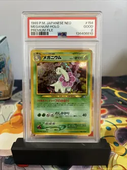 MEGANIUM JAPANESE NEO GENESIS HOLO #154 POKEMON PSA 2 Vintage - Image 1