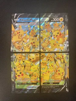 Pikachu V Union Set Of 4 SWSH139 SWSH140 SWSH141 SWSH142 Pokemon Card Set Lot - Image 1