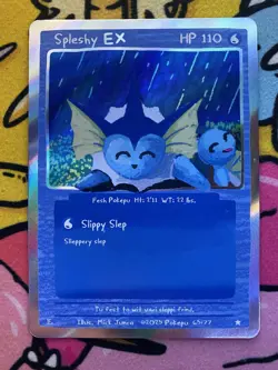 Pokepu - Spleshy EX (Vaporeon) 65/77 - Derpy Pokemon Parody / Fan Art Card - Image 1