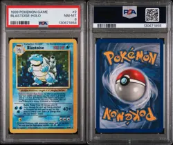 1999 Pokemon Game Blastoise Holo - PSA Graded NM-MT #8 - 2/102 - Image 3