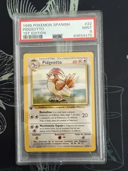 PSA 9 Mint 1st Edition Pidgeotto 1999 Pokemon Base Set SPANISH #22 - Image 1