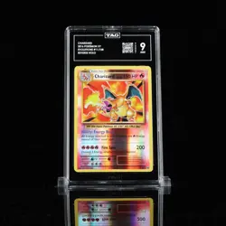 2016 Pokemon XY Evolutions Charizard Reverse Holo Foil #11/108 TAG 9 - Image 1