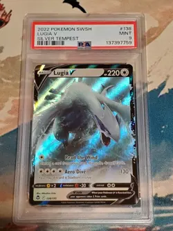 Lugia V Ultra Rare 138/195 PSA 9 MINT - 2022 Pokemon TCG Silver Tempest #3 - Image 1
