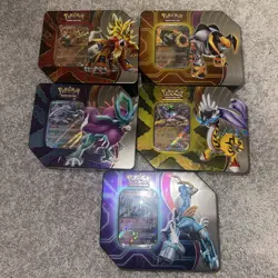 Pokemon TCG | Paradox Destinies | Complete Set of 5 Tins | Sealed - Image 1