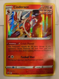 Cinderace 028/198 Chilling Reign Pokemon Holo Foil Rare Nice! - Image 1