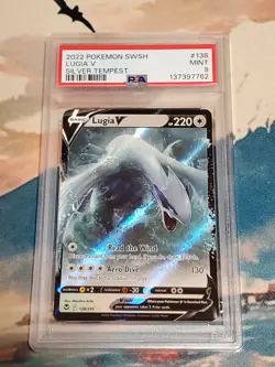 Lugia V Ultra Rare 138/195 PSA 9 MINT - 2022 Pokemon TCG Silver Tempest #2 - Image 1