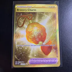 Bravery Charm 175/142 Hyper Rare Gold Pokemon Stellar Crown - Image 2