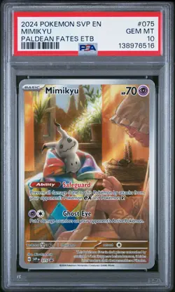 2024 POKEMON SVP EN-SV BLACK STAR PROMO #075 MIMIKYU PSA 10 - Image 1