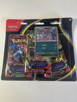 Pokemon TCG: Phantasmal Flames Blister Pack (3 Boosters + Promo) - Sealed - Image 1