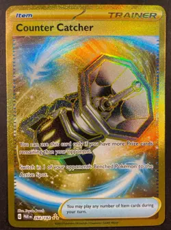Pokemon TCG Counter Catcher 264/182 SV04: Paradox Rift Holo Hyper Rare GOLD - Image 1