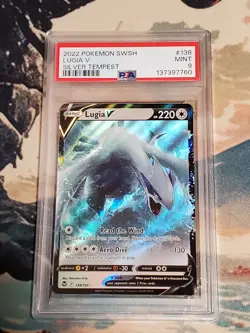 Lugia V Ultra Rare 138/195 PSA 9 MINT - 2022 Pokemon TCG Silver Tempest #1 - Image 1