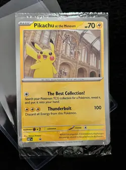 Pikachu At The Museum, Pokemon Natural History Museum Jumbo Promo + toploader - Image 2