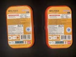 One Piece Card Game Tin Pack Set Vol. 2 Lot of 2 Sealed Mini Tins Promo Included - Image 2