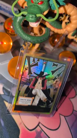DON!! Card Dracule Mihawk Gold One Piece OP14 The Azure Sea's Seven NM - Image 2