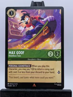 Disney Lorcana - Max Goof - Rebellious Teen 75/204 - Fabled - Image 1