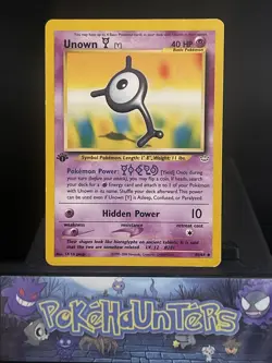 Pokemon Card Unown Y 40/64 1st Edition Neo Revelation Played - Image 1