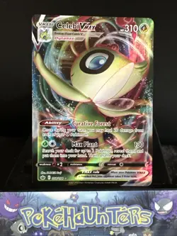 Pokemon Card Celebi 008/198 VMAX Chilling Reign Full Art Near Mint - Image 1