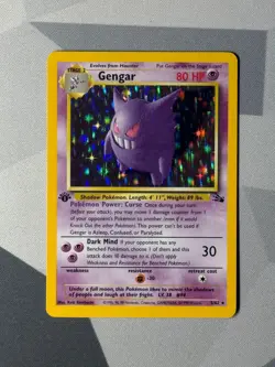 Pokemon Cards Gengar 5/62 1ST EDITION Fossil Holo Rare - Image 1