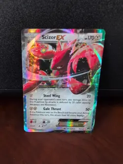 Scizor EX 76/122 XY Breakpoint Holo Rare UR Pokemon Card NM/EX 2016 - Image 1