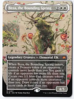 Beza, the Bounding Spring (Borderless) M Bloomburrow 287 NM - Image 1