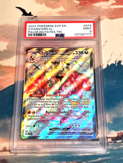 Charizard ex Black Star Promo SVP074 PSA 9 MINT - 2024 Pokemon Paldean Fates Tin - Image 1