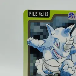 Pokemon Cards Bandai Carddass Rhydon File No.112 1997 VG Japanese i641 - Image 2