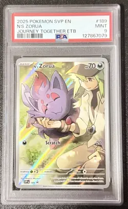 Pokemon TCG N's Zorua 189 Scarlet & Violet Promo Holo PSA 9 - Image 1