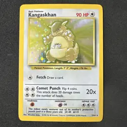 Pokemon TCG Kangaskhan Jungle 5/64 Holo Unlimited Holo Rare No Symbol LP - Image 1