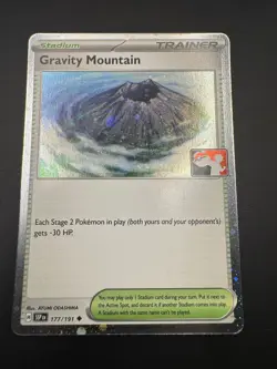 Play! Pokemon Prize Pack 7 Surging Sparks Cosmo Holo 177/191 Gravity Mountain NM - Image 4