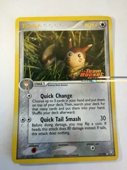 Pokemon TCG Furret EX Team Rocket Returns reverse holo 22/109 2004 Yuka Morii - Image 1