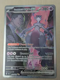 Team Rocket's Mewtwo ex 231/182 SIR - Pokemon Destined Rivals Scarlet Violet - Image 2