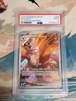 Blaziken Illustration Rare 192/182 PSA 9 MINT - 2025 Pokemon Destined Rivals - Image 1