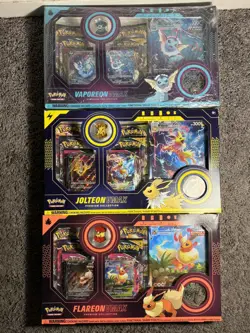 Pokemon TCG Eeveelution VMAX Premium Collection Set of 3 New Sealed - Image 1