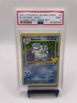Pokemon TCG PSA 9 Blastoise 2/102 Celebrations Classic Collection Holo - Image 1