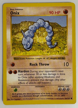 Pokemon Tcg Onix [Shadowless] #56 Pokemon Base Set MP / $1 flat shipping - Image 1