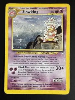 Slowking 14/111 HP Damaged Neo Genesis Holo Rare Pokemon TCG HP/DAM - Image 1